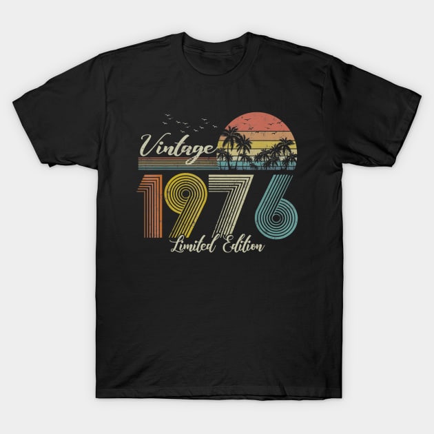 Vintage 1976 Limited Edition Men Women 44 Birthday T-Shirt by semprebummer7